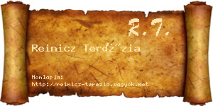 Reinicz Terézia névjegykártya
